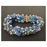 Blue bead bracelet