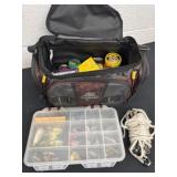 Fishing tackle box with miscellaneous tackle
