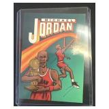 Michael Jordan 1990 ERROR cartoon promo card
