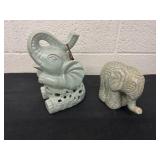 5' and 8' ceramic elephants