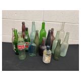 Group of vintage glass bottle