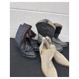 3 pairs of Size 8 boots