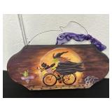 Halloween Salem Witch Wooden Sign Decor  18x9