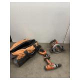 Rigid bag with rigid pool saw drill more