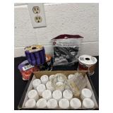 Halloween ribbon, tea, lights,plastic