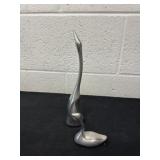 vintage modernist cast-aluminum bird Signed