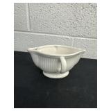vintage ivory ceramic gravy boat