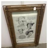 Vintage wood frames rodeo picture National Finals