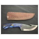5ï¿½ handcrafted fixed-blade gut hook hunting knife