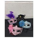 Four masquerade masks
