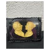6ï¿½x5ï¿½framed pair of 19th-century yellow wax