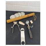 Vintage items, ice cream scoop silver plates?
