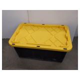 27 gal black and yellow utility tote