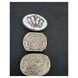 3 belt buckles