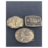 3 belt buckles