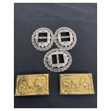 2 vintage gold-tone western belt buckle 3 a