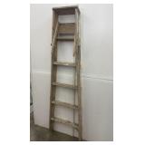 Vintage 6 foot wooden ladder