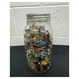 10ï¿½ jar full of miscellaneous jewelry