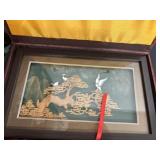 15ï¿½x9ï¿½ vintage Chinese carved cork diorama art