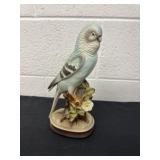 10ï¿½ vintage hand-painted ceramic blue parakeet