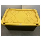 Utility black and yellow tote 27gal