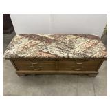 Vintage 45x17x17 Cushion Top Wooden Cedar Lane