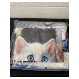 Cat design pillowcase and sheet set unknown size