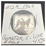 1969 silver quarter eagle stagecoach silver round