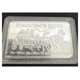 Stagecoach silver .999 bar