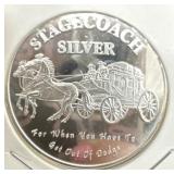 Stage coach silver round .999 silver