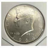 1964 silver half dollar