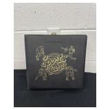 Binder of football cards