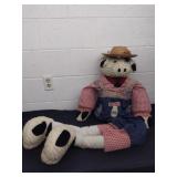 4.5 ft stuffed sitting cow decor