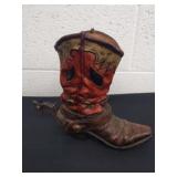 9.25 x 11.5 in cowboy boot vase