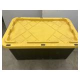 Utility black and yellow tote 27 gal