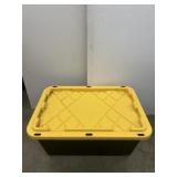 Utility black and yellow tote 27gal