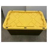 Utility black and yellow tote 27gal