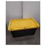 Utility black and yellow tote 27 gal