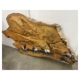 Wooden Slab Artwork Elk See Pics 26x44