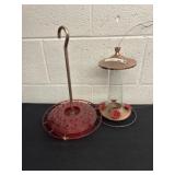 2 hummingbird feeders