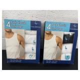 New two boxes of 4 Taylor Bird white tank tops M