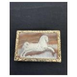vintage Incolay Stone Belt buckle