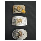 3 western belt buckles