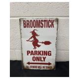 12ï¿½x8ï¿½ metal broom stick parking sign