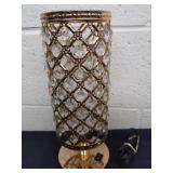 Gold toned 12.5 in bling lamp