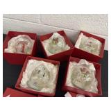 5 new glass ornaments balls