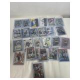 Group of sleeved, NFL cards, Titans, Patriots,