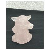 2ï¿½ hand-carved pink rose quartz figurine shaped