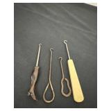 vintage antique button hooks