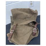 Vintage leather canvas back pack